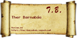 Ther Barnabás névjegykártya