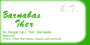barnabas ther business card